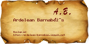 Ardelean Barnabás névjegykártya